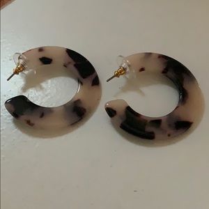 J. Crew Wide Tortoise Shell Style Hoops